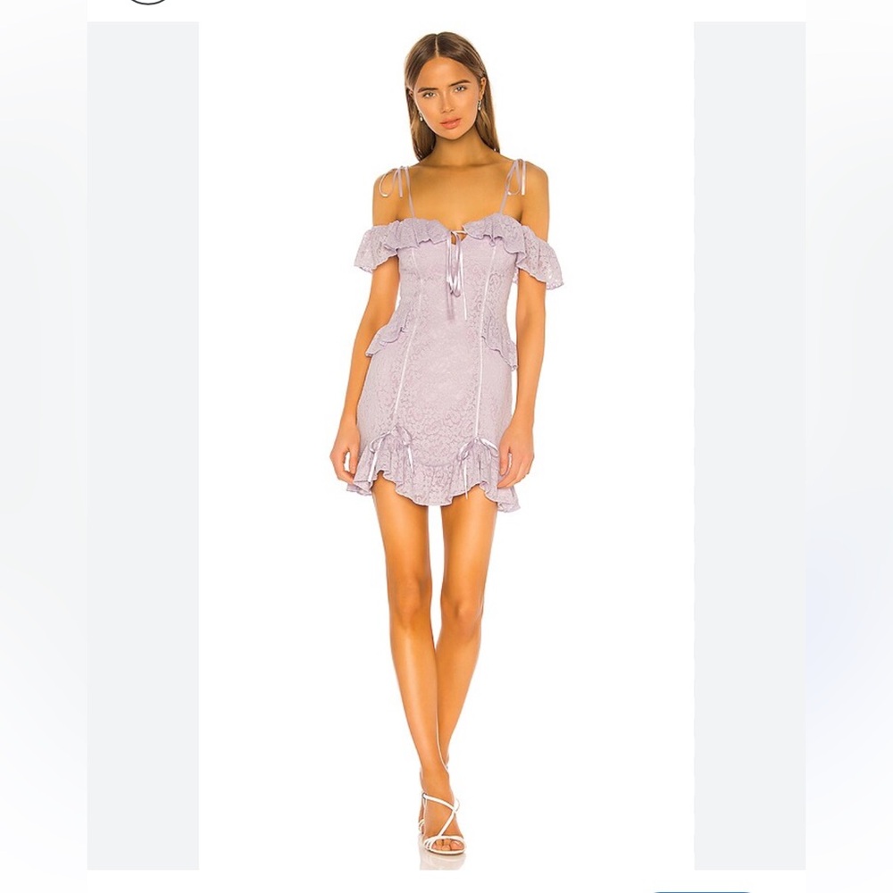 Revolve Majorella Lavender Ruffle Sleeveless Dress in size XS